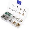 Kesoto 134pcs Assorted A/C Schrader Valves R134a Kit 11 Kinds of AC Valve Core