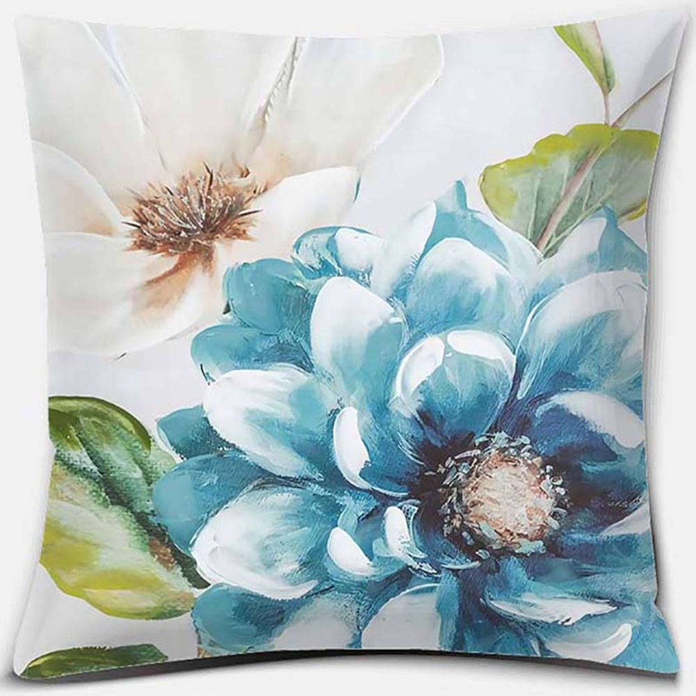 

Наволочка с принтом цветов и птиц, квадратная наволочка, украшение для дома и офиса, наволочка, чехол для подушки 45x45cm