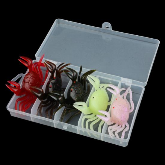 10CM/16.5G Slow Sinking Soft Crab Lure Long Casting Bionic Crab Bait Colorful PVC Artificial Bait Saltwater Freshwater Fishing Accessories