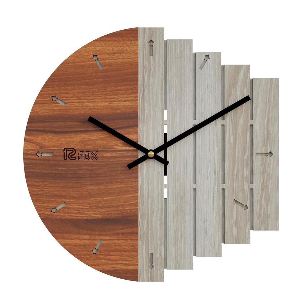 Fish Design 12 Inch Handcrafted Stylish Elegant Analog Wooden Wall Clock for Living Room Hall Bedroom Office Gifting White Beech Wood