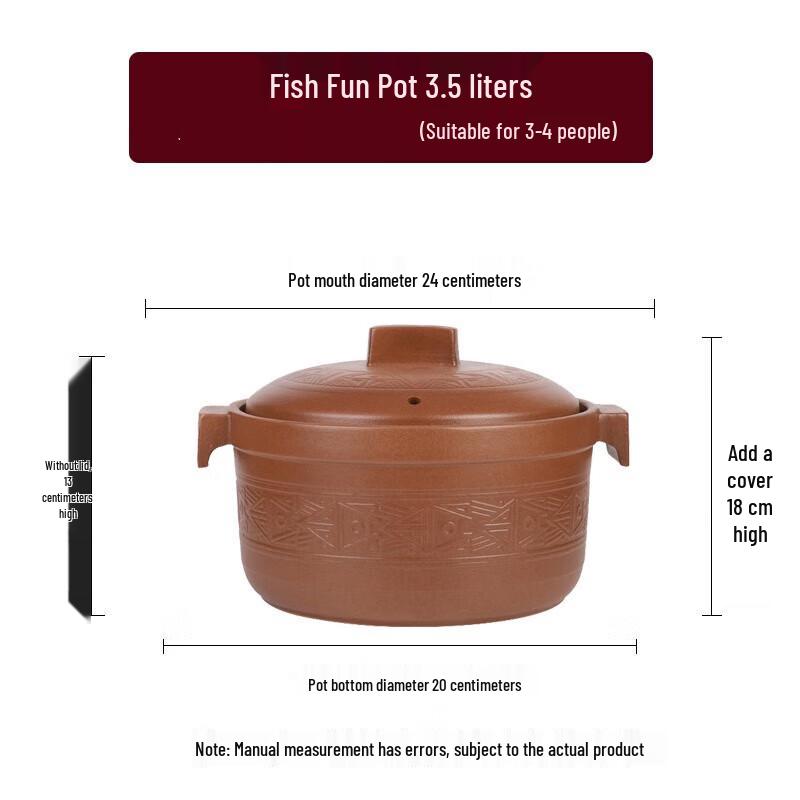 Traditional Pingding Clay Casserole Pot