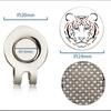Pattern Aiming Tool Tiger Ball Marker Holder Golf Ball Marker Tiger Golf Hat Clip Magnetic Cap Clip