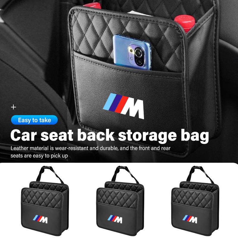 Auto-Rücksitz-Hänge-Aufbewahrungstasche Taschentuch-Wasserbecherhalter Auto-Zubehör für BMW X1 X2 X3 X4 X5 X6 X7 G20 G30 6GT E46 E90 M5