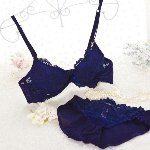 Women Sexy Charming Lace Bra Gather Shape Wear Bra Set Comfortable Underwear