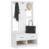 VidaXL Portemanteau SANDNES blanc 87x40x159,5 cm bois massif pin, banc de couloir, meuble de rangement de couloir 4010492