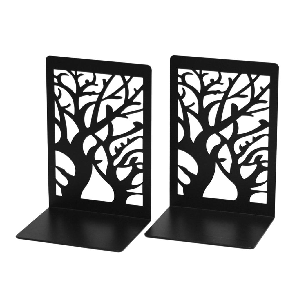 Set of 2 Tree Shaped Decorative Book Holders for Office and Study Book Organizer