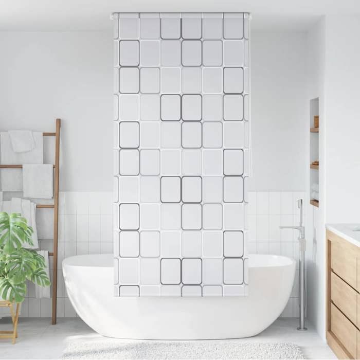 VidaXL Store Roulant de Douche 120x240 cm Carré Rideaux Douche Salle de Bain 142849