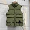 CP Stand Collar Company Badge Padded Vest Streetwear Winter Warm Coat Men