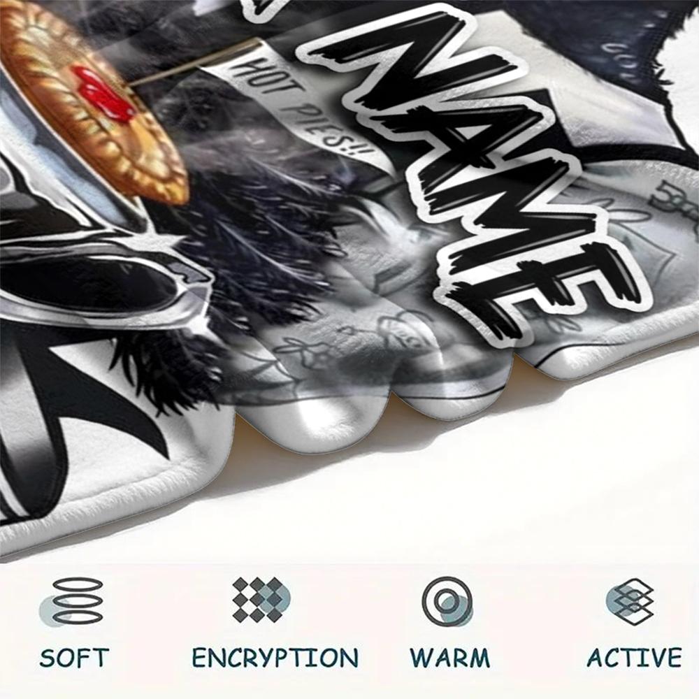 1PC Custom Name Collingwood Patterned Flannel Blanket Suitable For All Seasons for Home Decor Warmth and Comfort Gifts Holiday Present