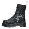 Dr. Martens Série Jadon Hi Cuir Solar Flare Bottes Vintage Polyvalentes Bottes Unisexe noir 41810001