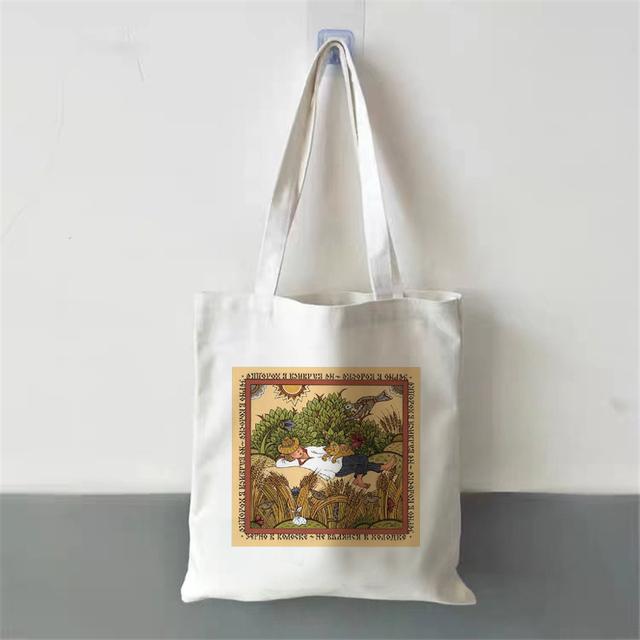 2022 Shopping Bag Women's Bag White Environmental Protection Series Reusable Harajuku Commuter Simple Large-capacity Fashion Tot