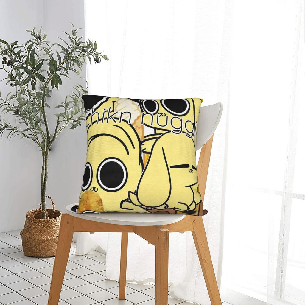 Federa Cuscino Cartone Animato Chicken Nugget Anime Federa Novità Per Sedia Divano Decorazione Casa Federe