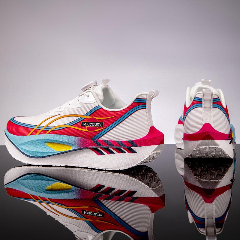 2025 Carbon Board Running Shoes New Student Youth Professional Racing Training Shock Absorption Sports Shoes Student Marathon Running Shoes