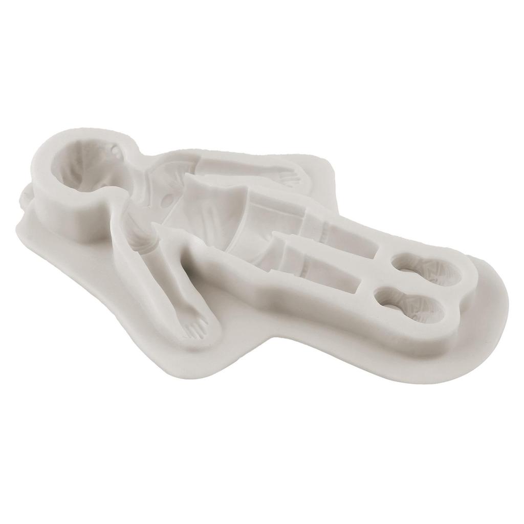 Moldes de Silicone Jogador de Futebol Jogador de Futebol Chuteiras Molde de Fondant Ferramentas para Decoração de Bolo Topper de Cupcake Doce Chocolate Molde de Pasta de Goma