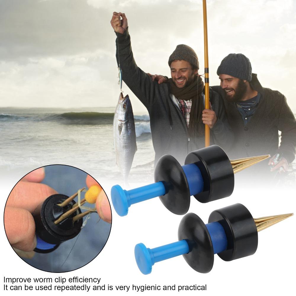 2 Set ABS Fishing Bait Clip with Rubber Bands Baits Clip Portable Lures Clip  Match Fishing