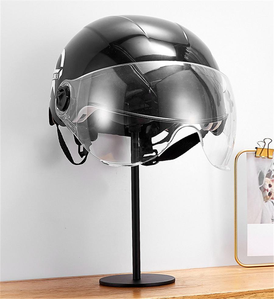1x Motorcycle Helmet Holder Floor-Standing Mount Hook Hat Display Rack Universal