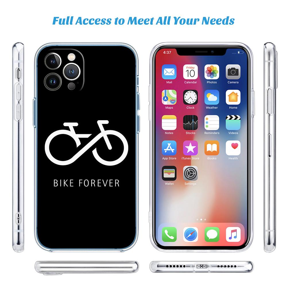 LO28 Cycling Bicycle Soft Shell Transparent Phone Case for Motorola Moto G7 G8 G9 G84 G85 G73 G24 G15 Z2 Play Power Plus