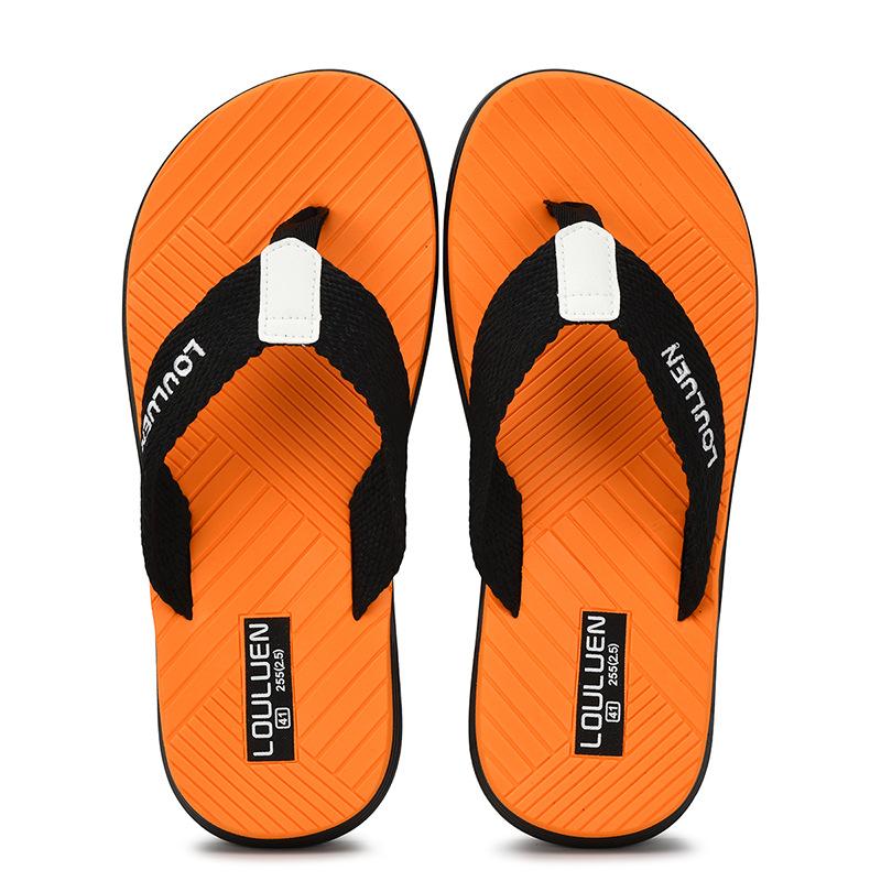 New beach flip-flops men's sandals outdoor non-slip rubber cool slippers men's casual pinch slippers summer