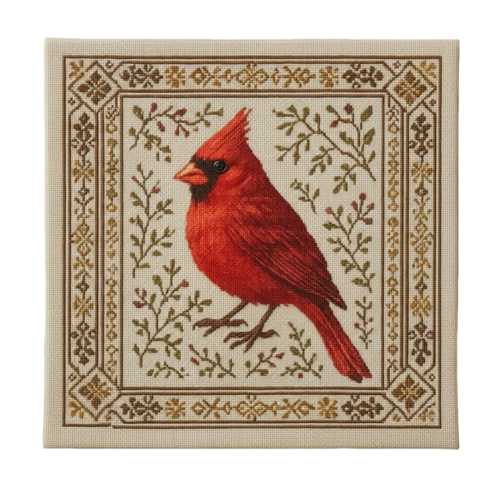 

Набір для вишивки хрестиком Cardinal з квітковим візерунком, надрукований вишивка хрестиком, мистецтво вишивки колібрі, прикраса для дому, настінне мистецтво