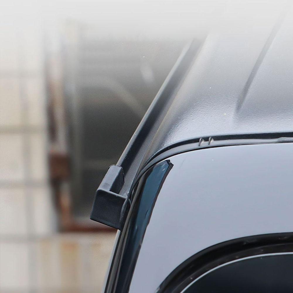 Black Car Top Roof Rain Gutter Upgraded Rainwater Diversion Channel Exterior Accessory For Jeep Wrangler JL 2018-2025+ JT 2020+