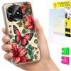 Hülle für Honor X5C Plus / X5C 4G Hülle Foto Case Rückseite Schmetterlinge + Glas 9H