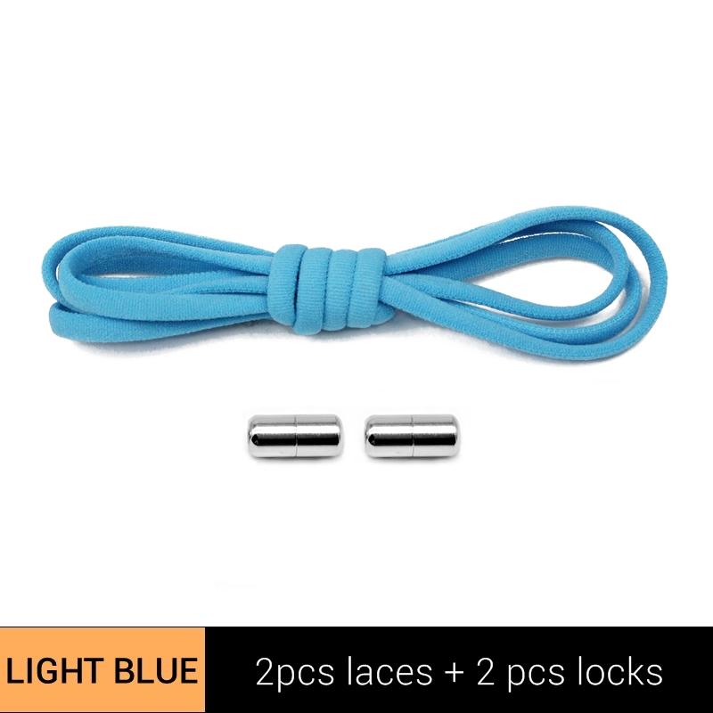 Version Elastic No Tie Shoelaces Metal Lock Shoe Laces For Kids Adult Sneakers Quick Shoelaces Semicircle Shoestrings
