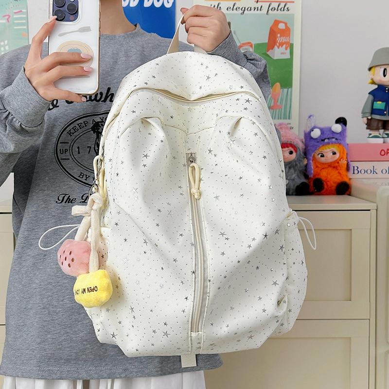 Schoolbag Spring New Schoolbag Female Korean Ins Sweet Stars Girl Heart Travel Backpack High Value Mori Backpack