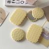 Portable Biscuit Make-Up Mirror Cheese Biscuit Design Biscuit Pocket Mirror  Daily Use