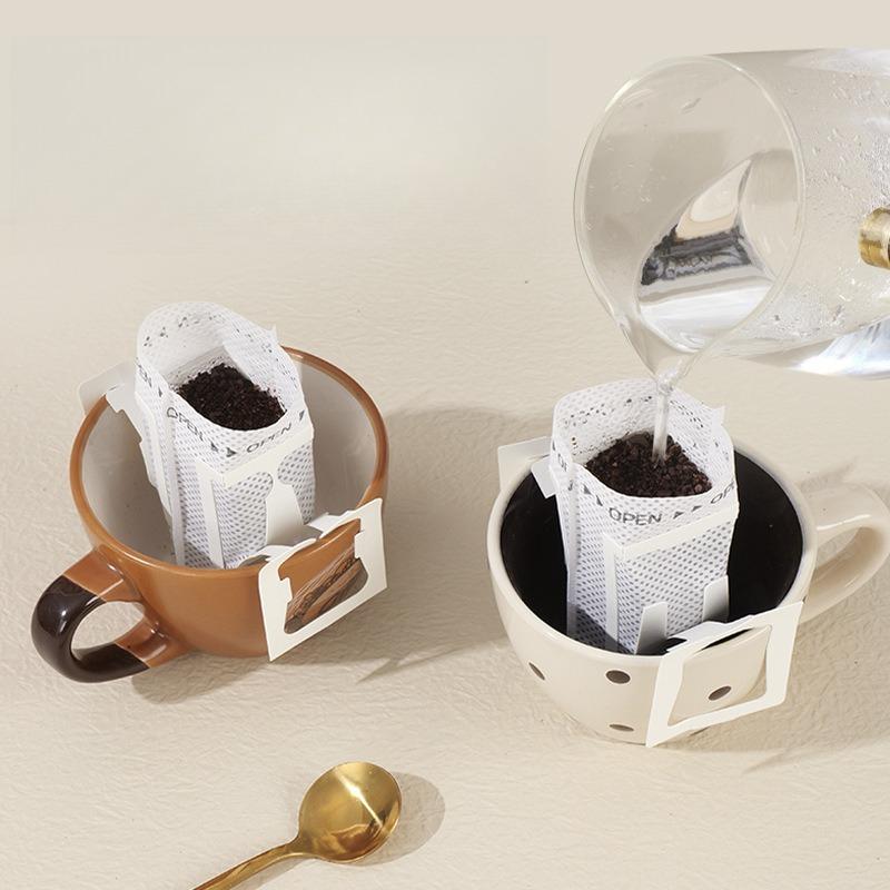 50/100pcs Portable Disposable Coffee Filter Bags - Easy-to-Use Hanging Ear Drip Design, Leakproof & Durable for Home, Travel