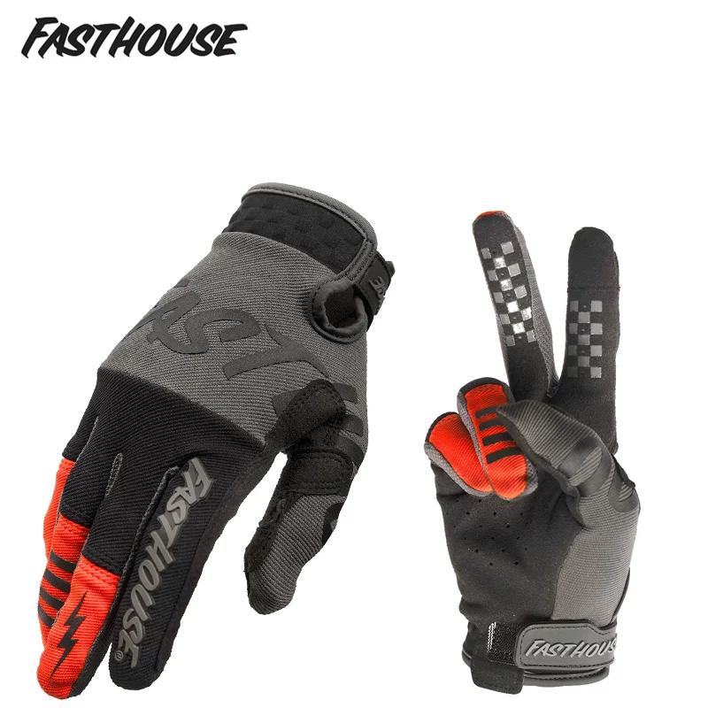 2024 Touch Screen New Red Black Men's and Women's Full Finger Thin Bicycle Mountain Cross-Country Outdoor Sports Riding Gloves