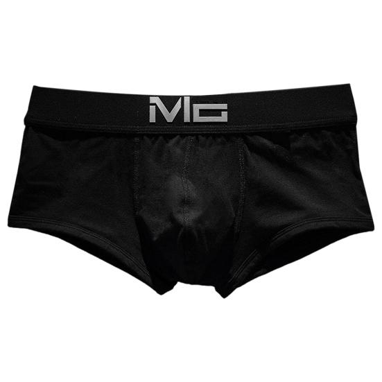 Men Boxer Underwear Low-rise Elastic Waistband Letter Print Shorts Briefs U-convex Breathable Non-Stuffy