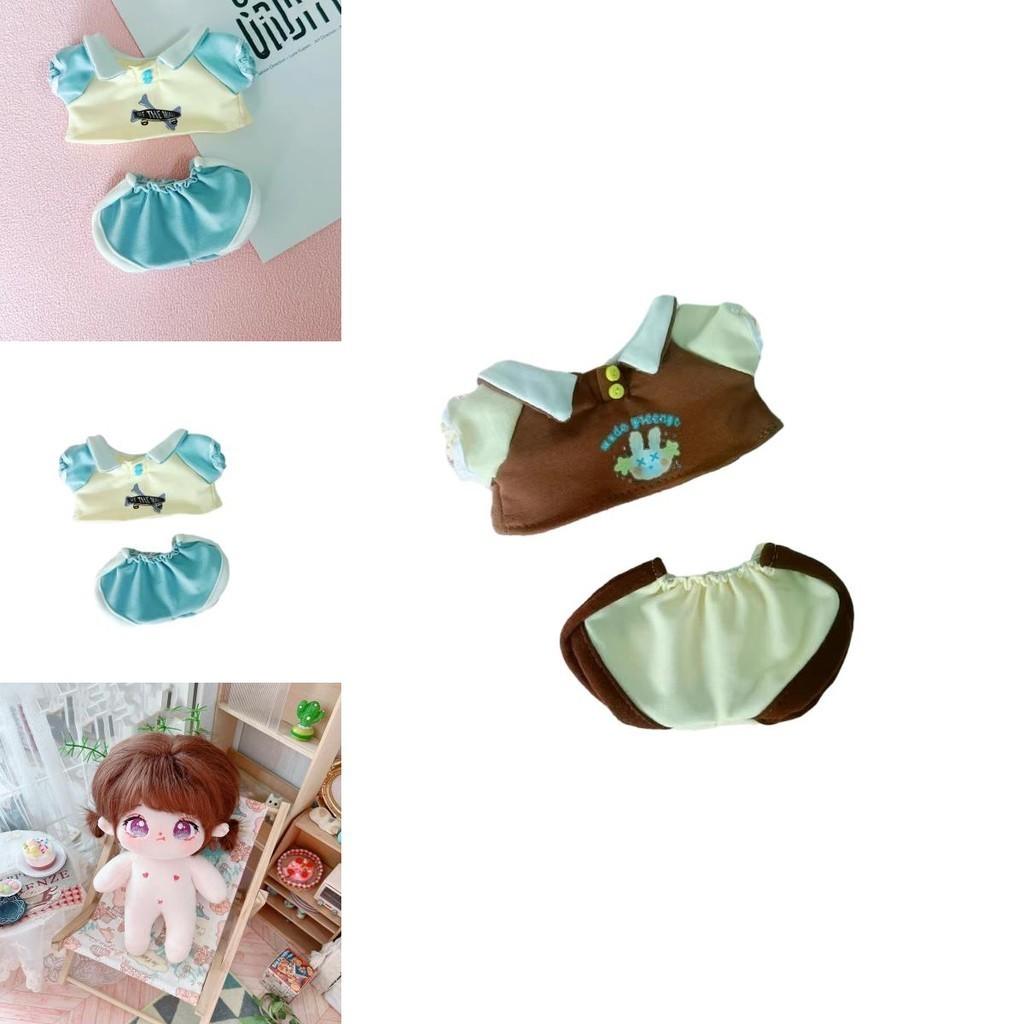 20cm Cotton Doll Plush Toy With Two Sets Of Clothes Keep Warm Shortcut Sweatshirt And Pants