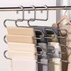 Non-Slip Clothes Hangers Multi-functional Pant Storage Rack with Multiple Hanging and Storage Functions Folding Wardrobe Rack
