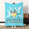 Pokem-Squirtles Cushion Blanket for Decorative Sofa Bedspread on the Bed Fluffy Soft Blankets Home Bedroom Decoration Throw Knee