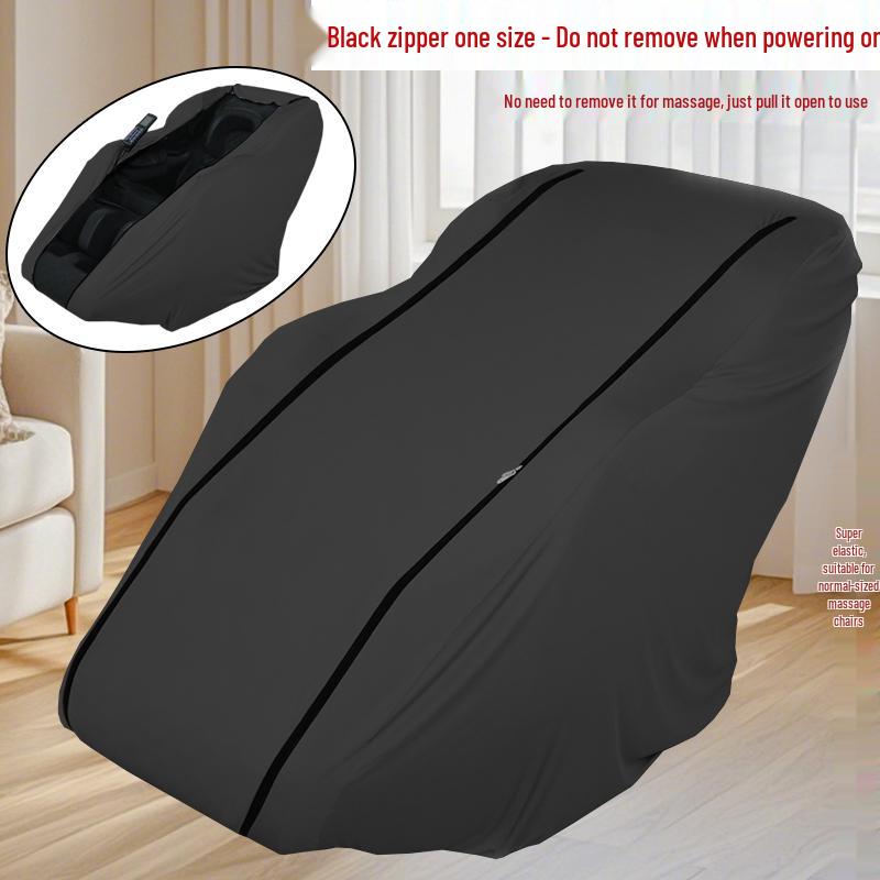 Universal Solid Color Elastic Dust Cover for Electric Massage Chair - Washable & Easy to Install
