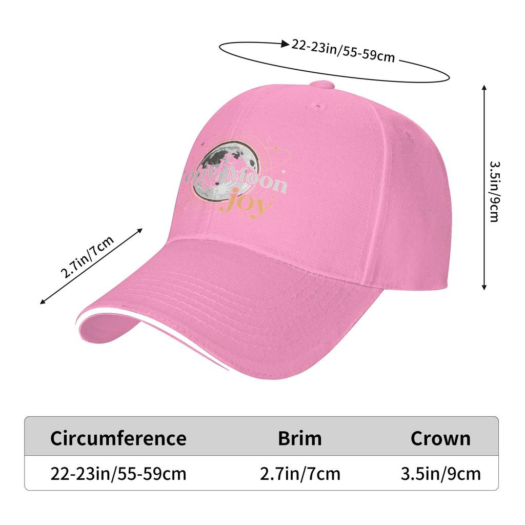 Copy Moon Joy Baseball Cap Hunting Camping Wholesale Trucker Hat Women Men Y2k Retro Design Baseball Caps