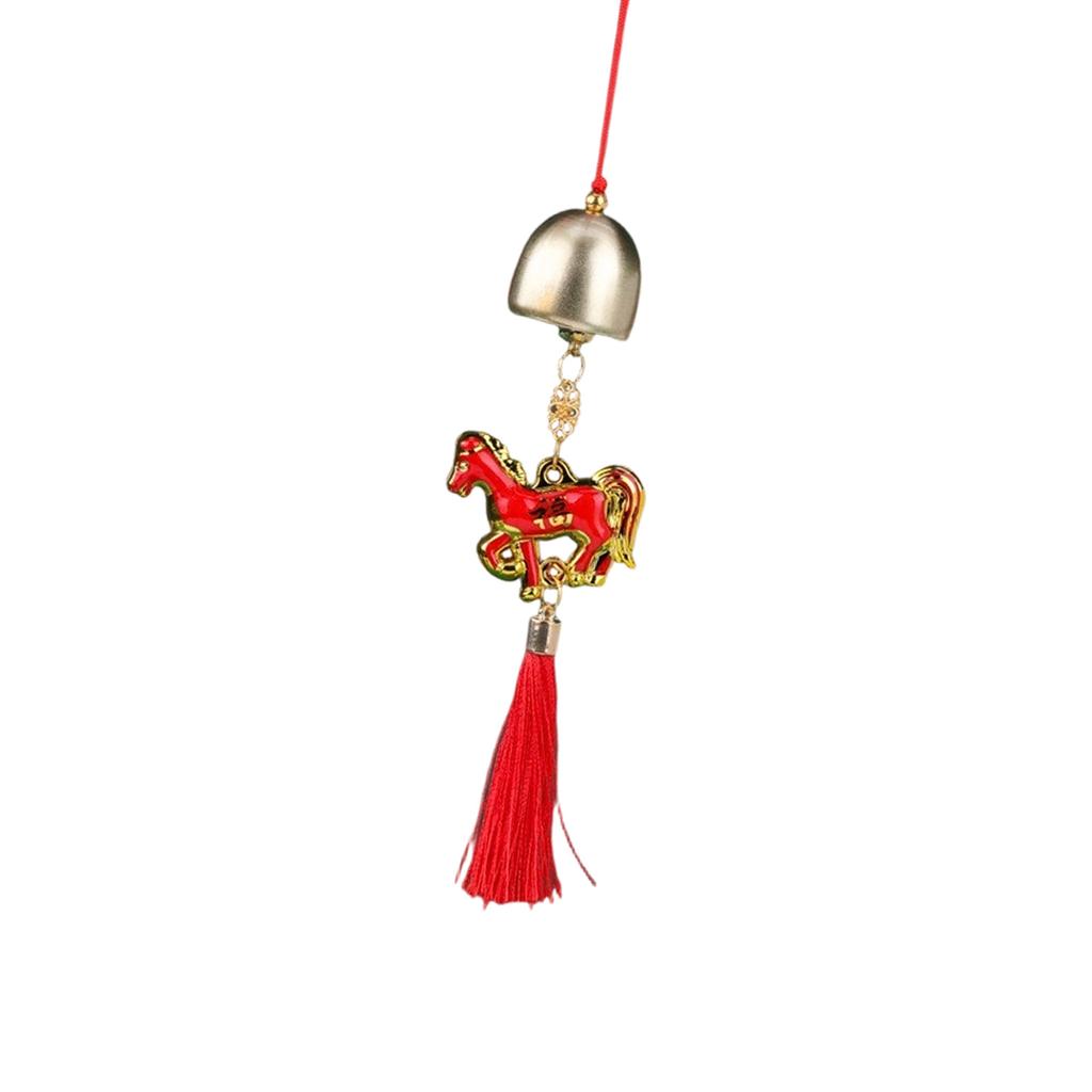 Car Hanging Ornament Chinese New Years 2026 Horse Pendant Charm with Tassels fengshui Ornament for Car Home Decorations