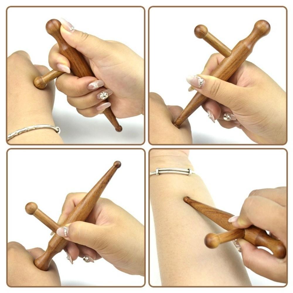 Ergonomic Sandalwood Massage Stick Durable Foot Massage Stick Acupuncture Stick  Acupressure