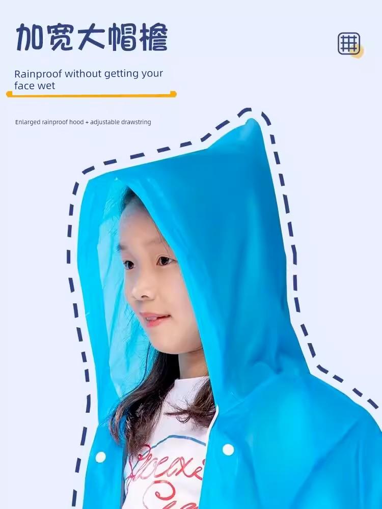 Kids Raincoat Boys and Girls Only for Pupils Thickened Rain-Proof Clothes Kindergarten School Anti-Heavy Rain Outdoor Poncho