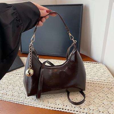 Modische Trend-Handtasche für Damen, Luxuriöser und Retro-Stil, Einzelne Schulter-Crossbody-Tasche, Knödel-förmige Tasche