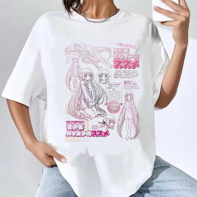 Japanese Anime Chobits T Shirt Women Kawaii Cartoon Vintage Clothes Short Sleeve Aesthetic Top Tees Unisex Female