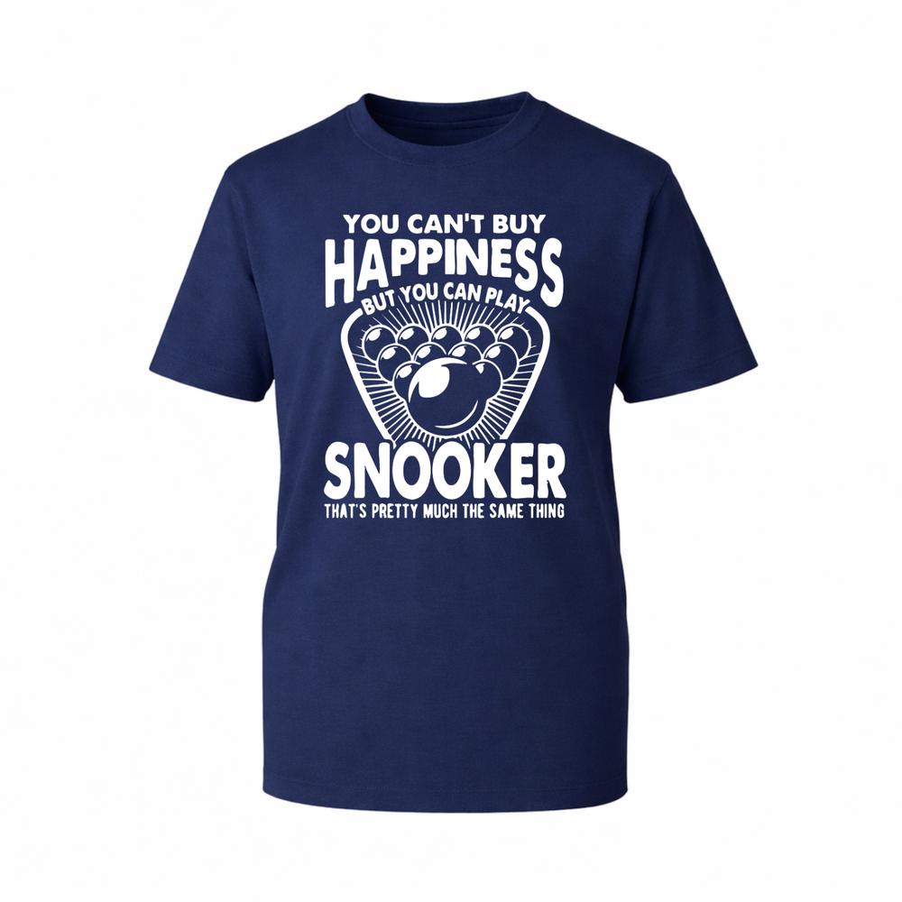 Funny Sarcastic Snooker Graphic TShirt Happiness Is Playing Snooker Unisexs TTop S
