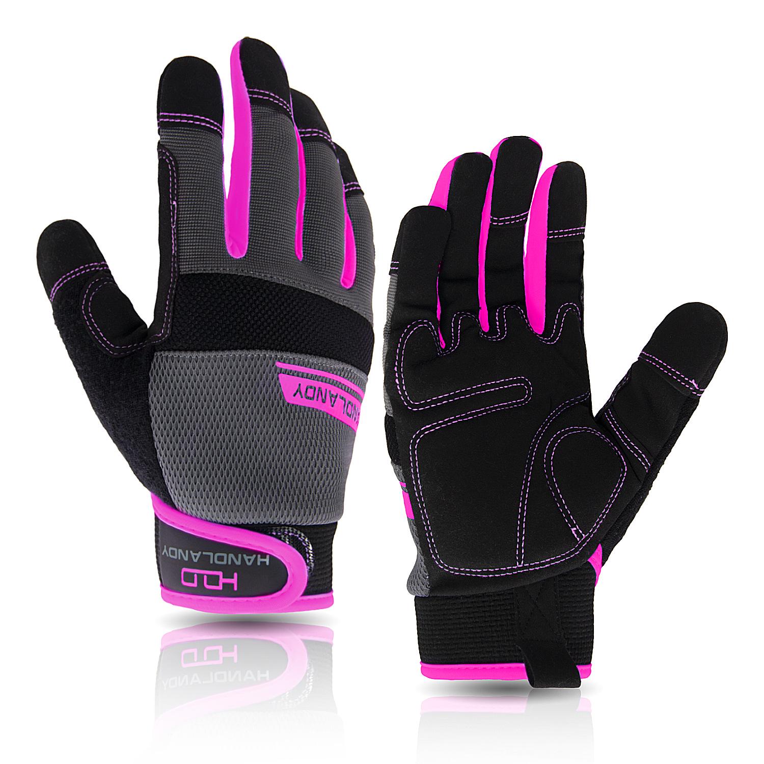 HANDLANDY Women s Wear-Resistant, Anti-Slip, Touchscreen Work Gloves Small