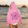 Teen Oversized Floral Y2k Ocean Hoodie Casual Plus Size Sweatshirt