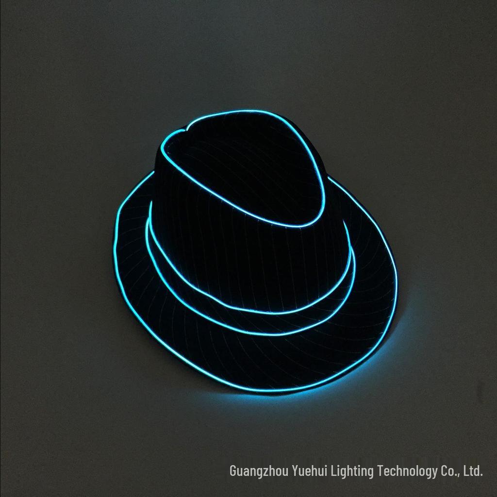 LED Light-Up British Style Jazz Top Hat - Flashing Festival & Masquerade Party Prop