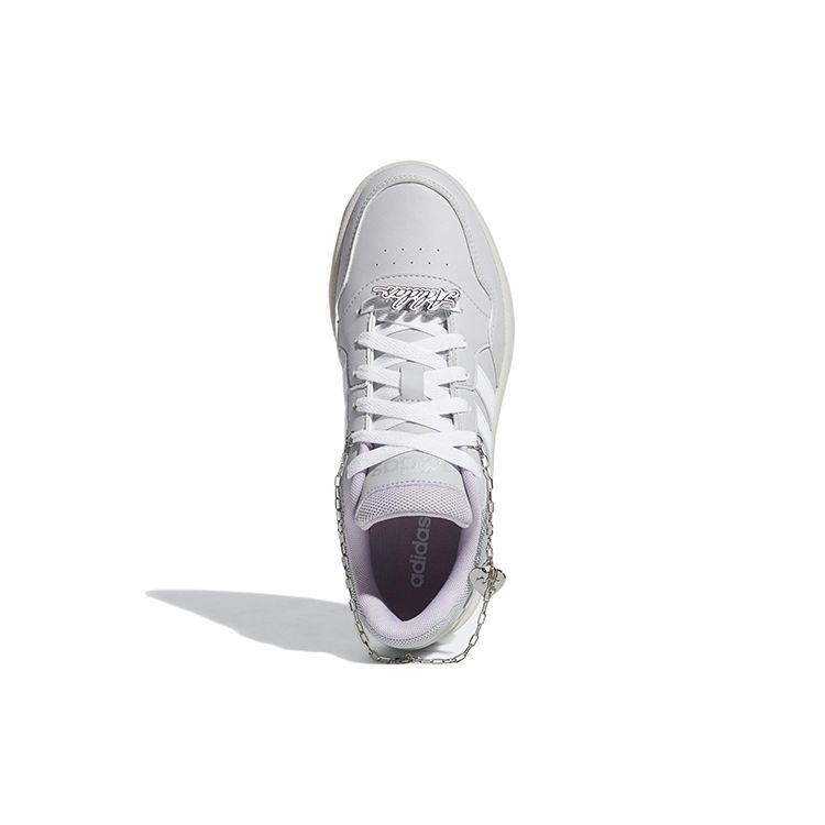 Adidas Neo Hoops 3.0 Synthetic Leather Trendy Durable Lightweight Low-Top Skate Shoes Women Sneakers White HP5280