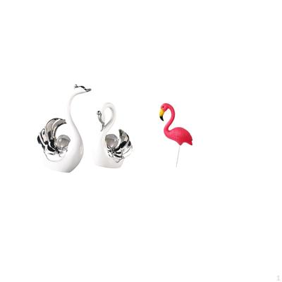 Swan Figurines And Bird Statue Yard Art for Living Room Table Centerpiece Backyard Garden