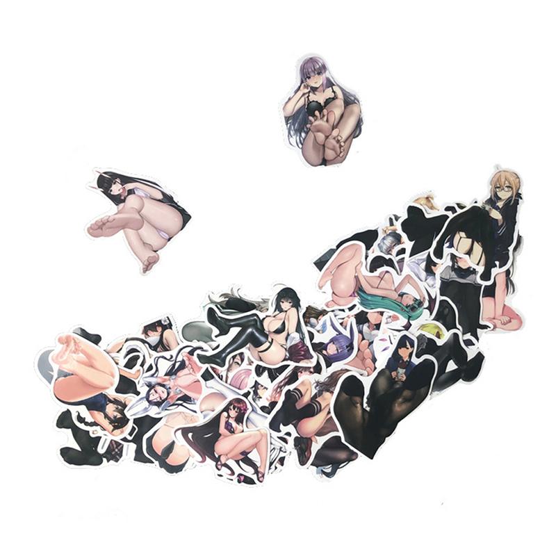Nálepka 100ks Anime Sexy Girls Krásné Skateboard Laptop Kytara Kufr na kolo