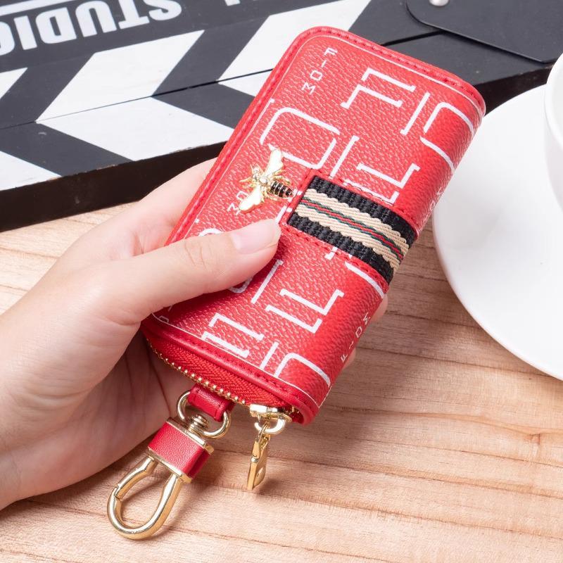 Porte-clés de luxe mini et porte-cartes - Pochette de rangement pour voiture haut de gamme unisexe