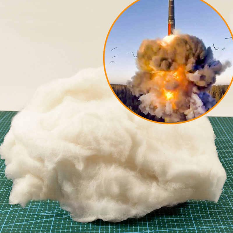 20G Simulated Cotton For Smoke, Dust And Water Splash Effect Tank Model Firing Explosion Making Cloud Shape Cotton